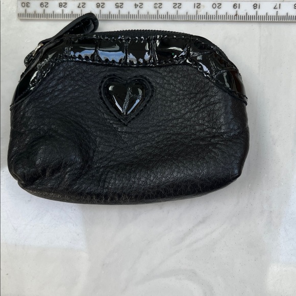 Brighton black Leather Heart Coin Purse - Picture 4 of 6